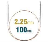 Circular Needle 100cm x 2.25mm White Brass, Long